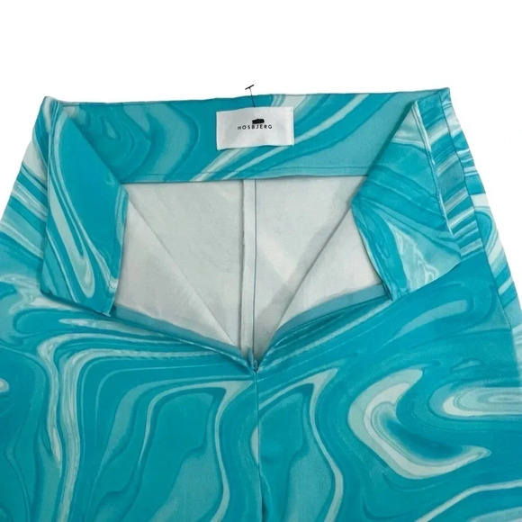 Hosbjerg Vilma Paloma Blue Paloma Printed Flared PantsTurquoise Liquid Size XS - Picture 6 of 9